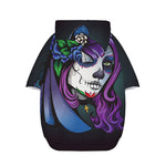 Calavera Girl Dia De Los Muertos Print Dog Zip Up Hoodie