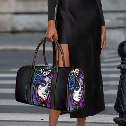 Calavera Girl Dia De Los Muertos Print Duffle Bag