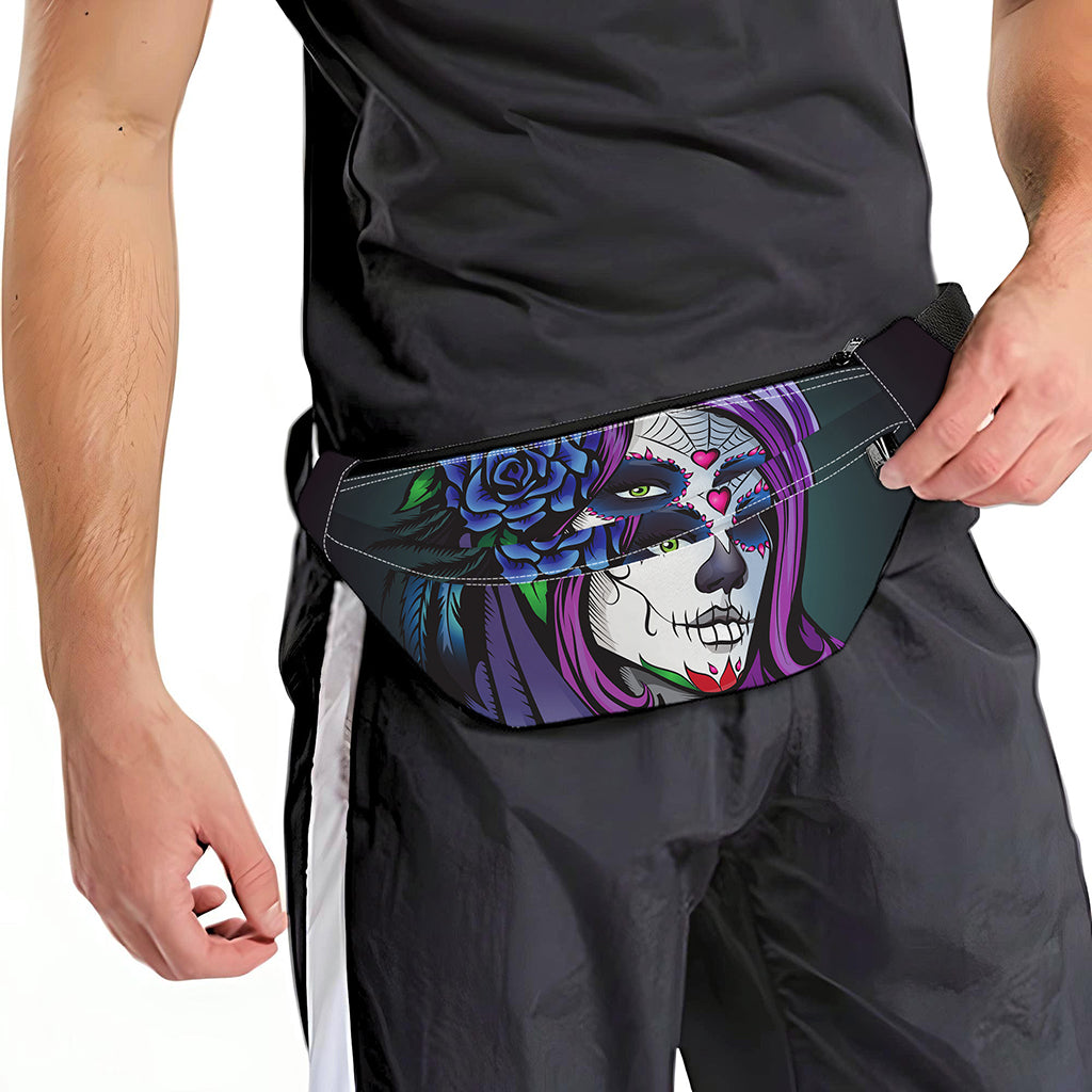 Calavera Girl Dia De Los Muertos Print Fanny Pack