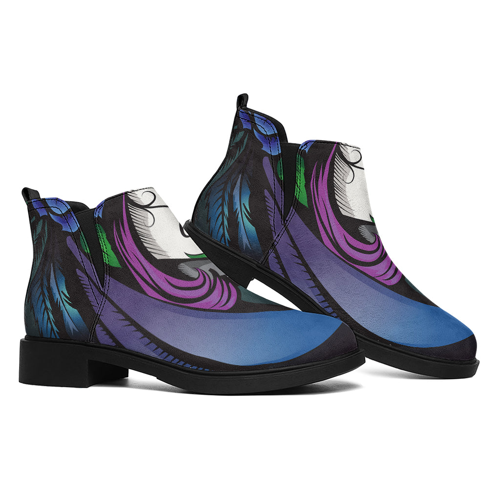 Calavera Girl Dia De Los Muertos Print Flat Ankle Boots