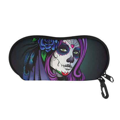 Calavera Girl Dia De Los Muertos Print Glasses Case