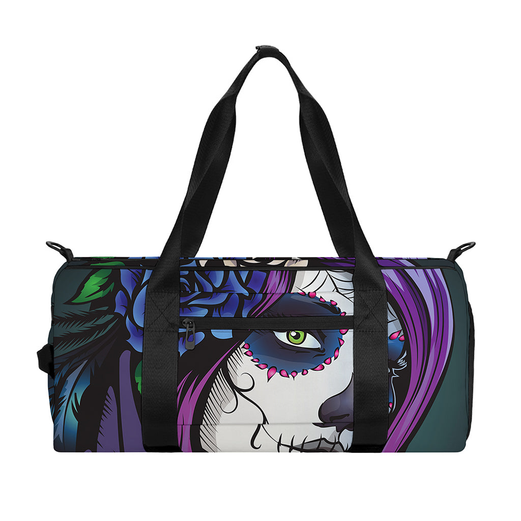 Calavera Girl Dia De Los Muertos Print Gym Bag