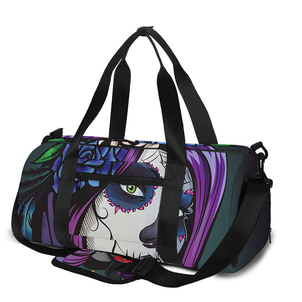Calavera Girl Dia De Los Muertos Print Gym Bag