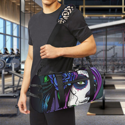 Calavera Girl Dia De Los Muertos Print Gym Bag