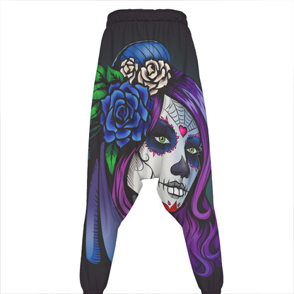 Calavera Girl Dia De Los Muertos Print Hammer Pants