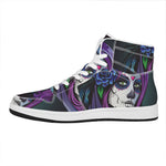 Calavera Girl Dia De Los Muertos Print High Top Leather Sneakers