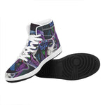 Calavera Girl Dia De Los Muertos Print High Top Leather Sneakers