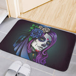 Calavera Girl Dia De Los Muertos Print Indoor Door Mat