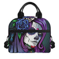 Calavera Girl Dia De Los Muertos Print Insulated Lunch Bag