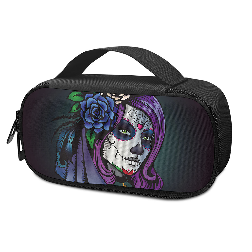Calavera Girl Dia De Los Muertos Print Insulin Cooler Travel Case