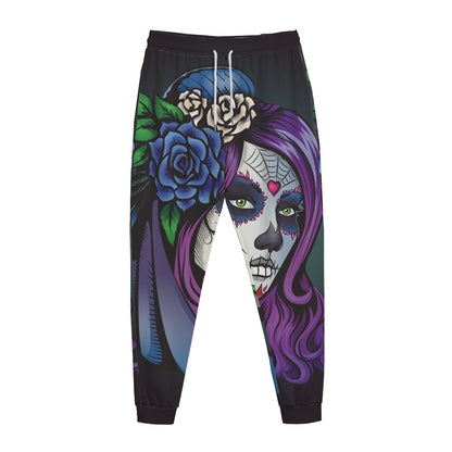 Calavera Girl Dia De Los Muertos Print Jogger Pants