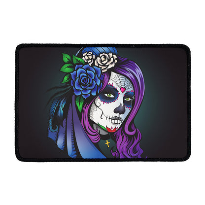 Calavera Girl Dia De Los Muertos Print Kitchen Mat