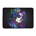 Calavera Girl Dia De Los Muertos Print Kitchen Mat