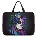 Calavera Girl Dia De Los Muertos Print Laptop Sleeve With Handle