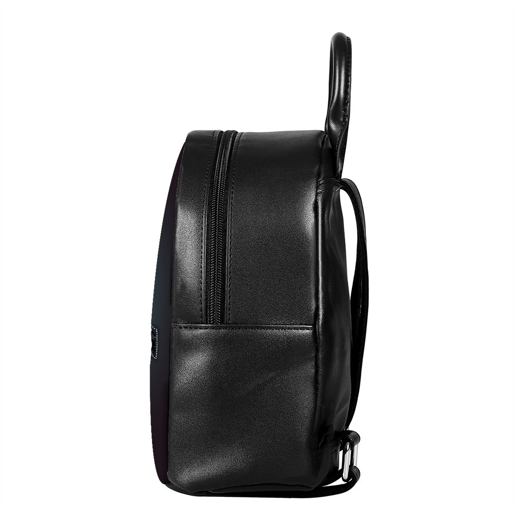 Calavera Girl Dia De Los Muertos Print Leather Backpack