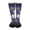 Calavera Girl Dia De Los Muertos Print Long Socks