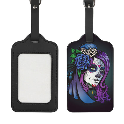 Calavera Girl Dia De Los Muertos Print Luggage Tag
