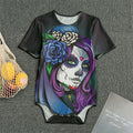 Calavera Girl Dia De Los Muertos Print Men's Bodysuit