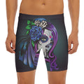 Calavera Girl Dia De Los Muertos Print Men's Long Boxer Briefs