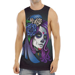 Calavera Girl Dia De Los Muertos Print Men's Muscle Tank Top