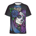 Calavera Girl Dia De Los Muertos Print Men's Athletic T-Shirt