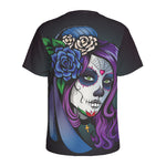 Calavera Girl Dia De Los Muertos Print Men's Sports T-Shirt
