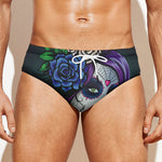 Calavera Girl Dia De Los Muertos Print Men's Swim Briefs