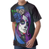 Calavera Girl Dia De Los Muertos Print Men's Velvet T-Shirt