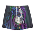 Calavera Girl Dia De Los Muertos Print Mesh Shorts