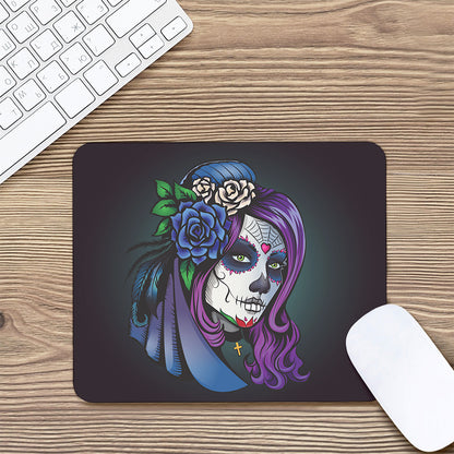 Calavera Girl Dia De Los Muertos Print Mouse Pad