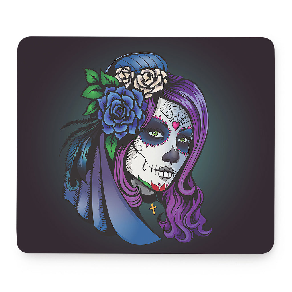Calavera Girl Dia De Los Muertos Print Mouse Pad