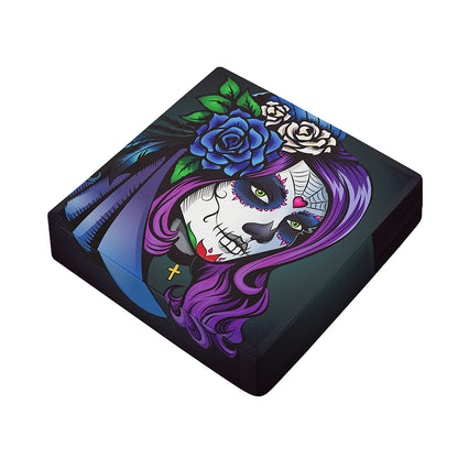 Calavera Girl Dia De Los Muertos Print Outdoor Seat Cushion Cover
