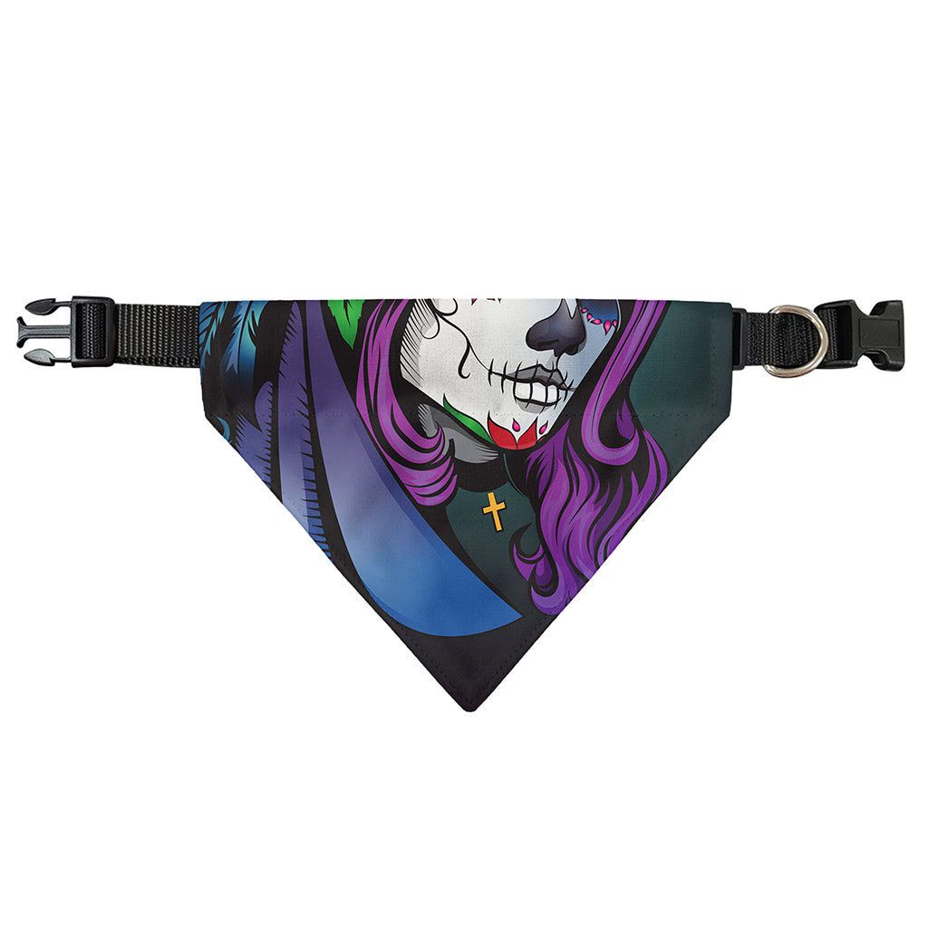Calavera Girl Dia De Los Muertos Print Over The Collar Dog Bandana
