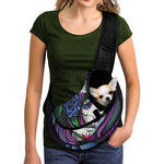 Calavera Girl Dia De Los Muertos Print Pet Sling Carrier
