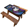 Calavera Girl Dia De Los Muertos Print Picnic Table Cover