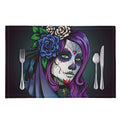 Calavera Girl Dia De Los Muertos Print Placemat