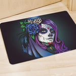 Calavera Girl Dia De Los Muertos Print Polyester Doormat