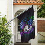 Calavera Girl Dia De Los Muertos Print Polyester Flag