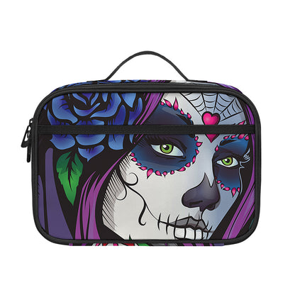 Calavera Girl Dia De Los Muertos Print Portable Lunch Bag