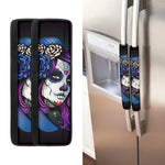 Calavera Girl Dia De Los Muertos Print Refrigerator Handle Covers