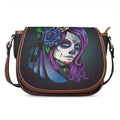 Calavera Girl Dia De Los Muertos Print Saddle Bag