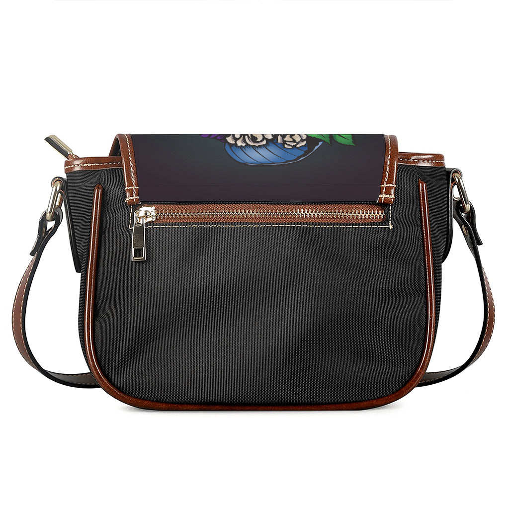Calavera Girl Dia De Los Muertos Print Saddle Bag