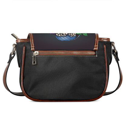 Calavera Girl Dia De Los Muertos Print Saddle Bag