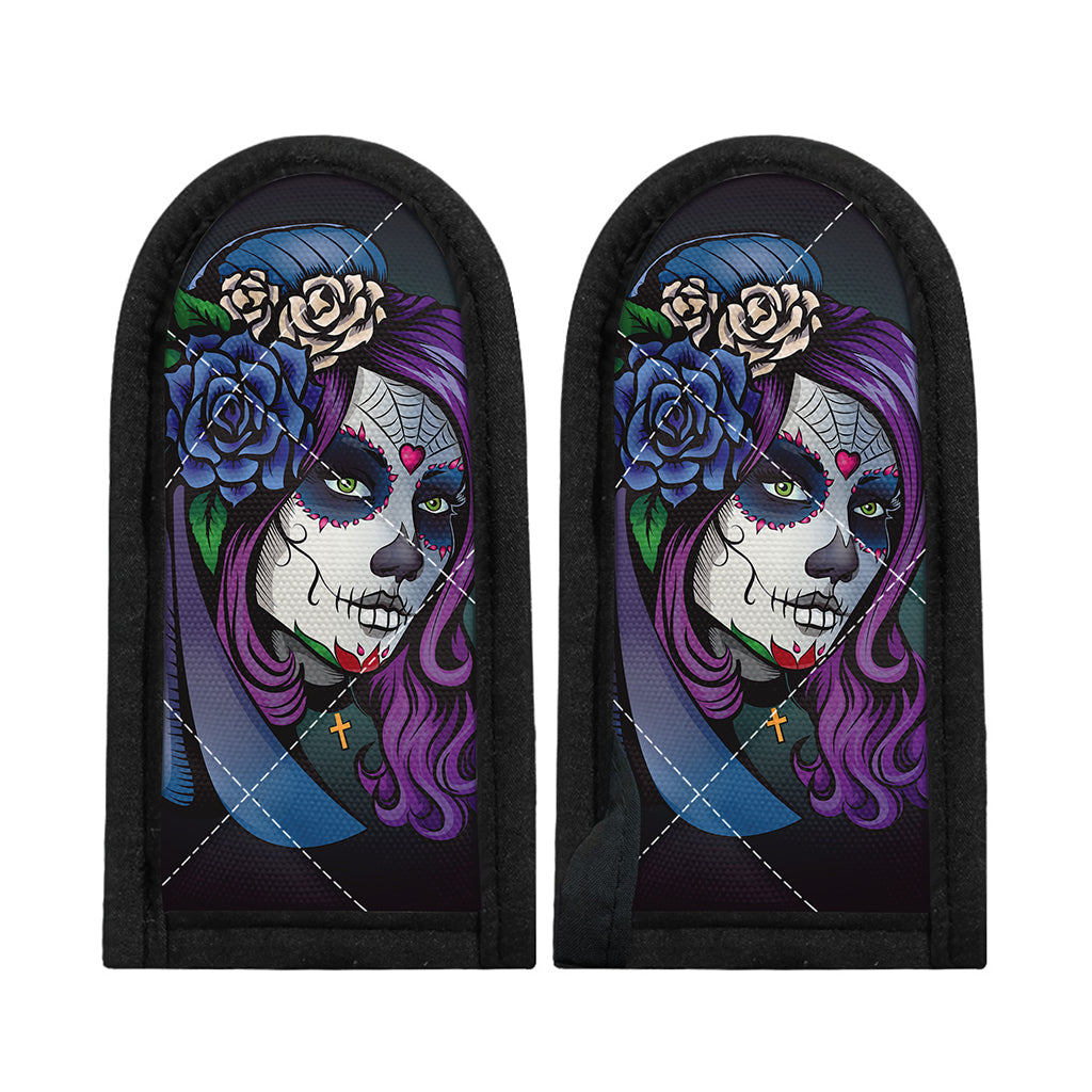 Calavera Girl Dia De Los Muertos Print Skillet Handle Cover