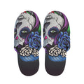 Calavera Girl Dia De Los Muertos Print Slippers