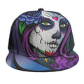 Calavera Girl Dia De Los Muertos Print Snapback Cap