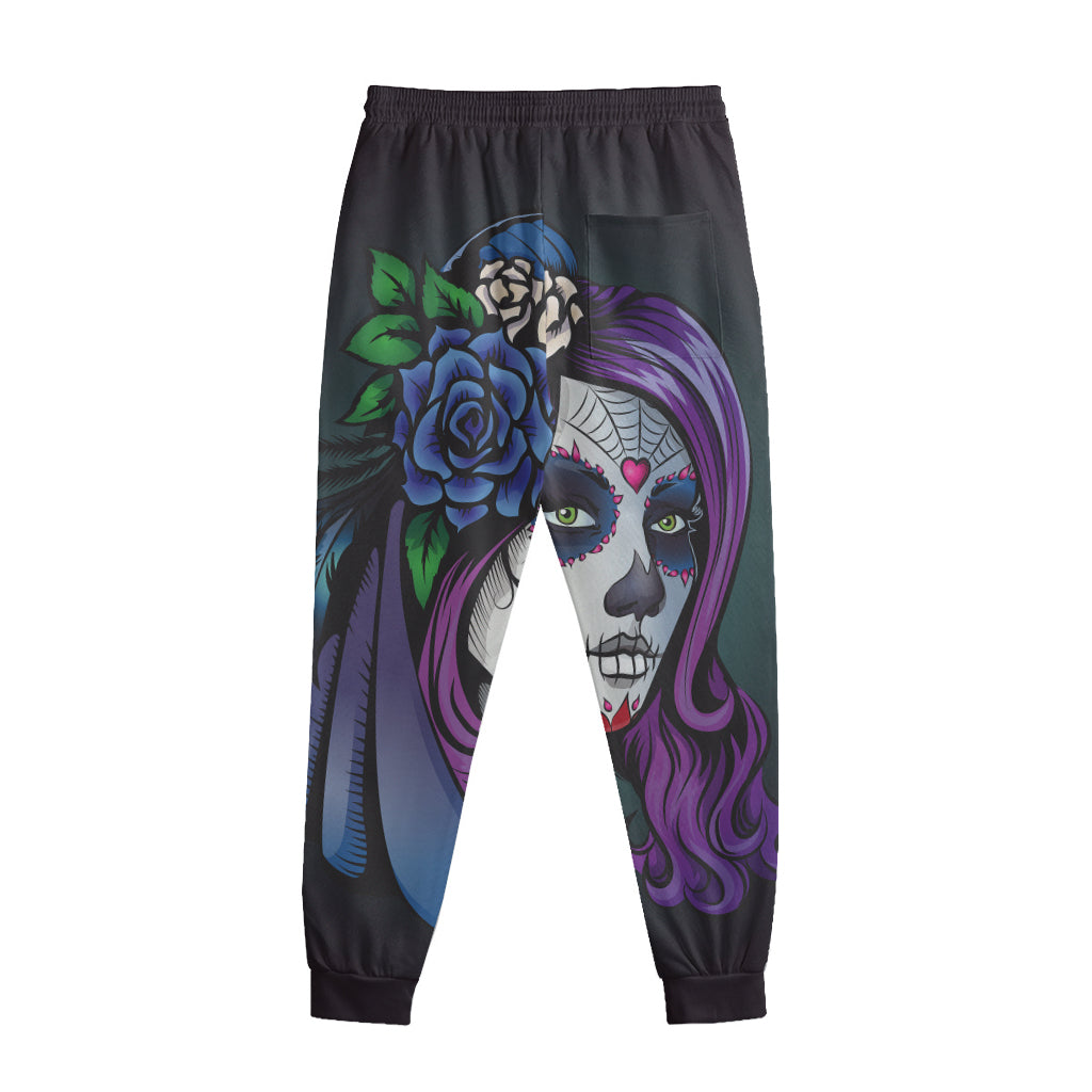 Calavera Girl Dia De Los Muertos Print Sweatpants