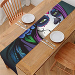 Calavera Girl Dia De Los Muertos Print Table Runner