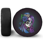 Calavera Girl Dia De Los Muertos Print Tire Cover With Camera Hole