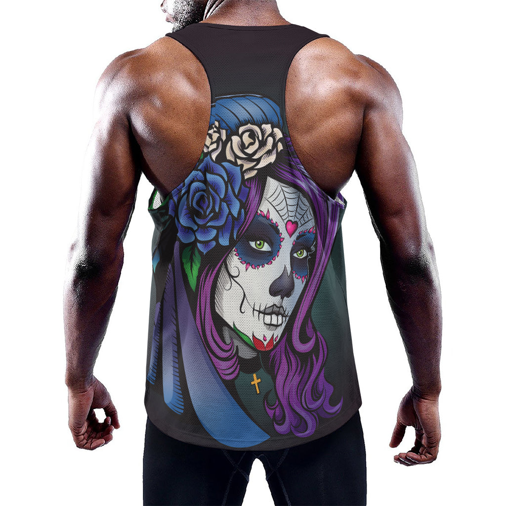 Calavera Girl Dia De Los Muertos Print Training Tank Top